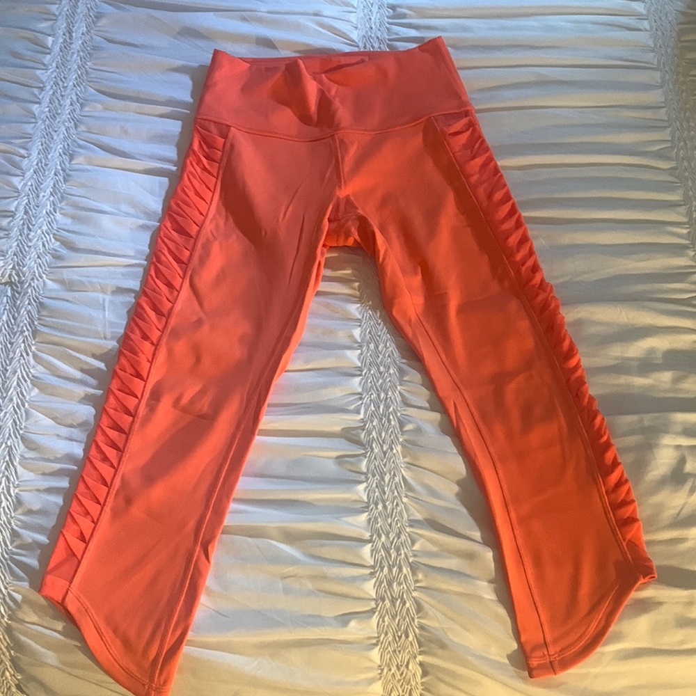 Coral Cropped Lululemon Leggings